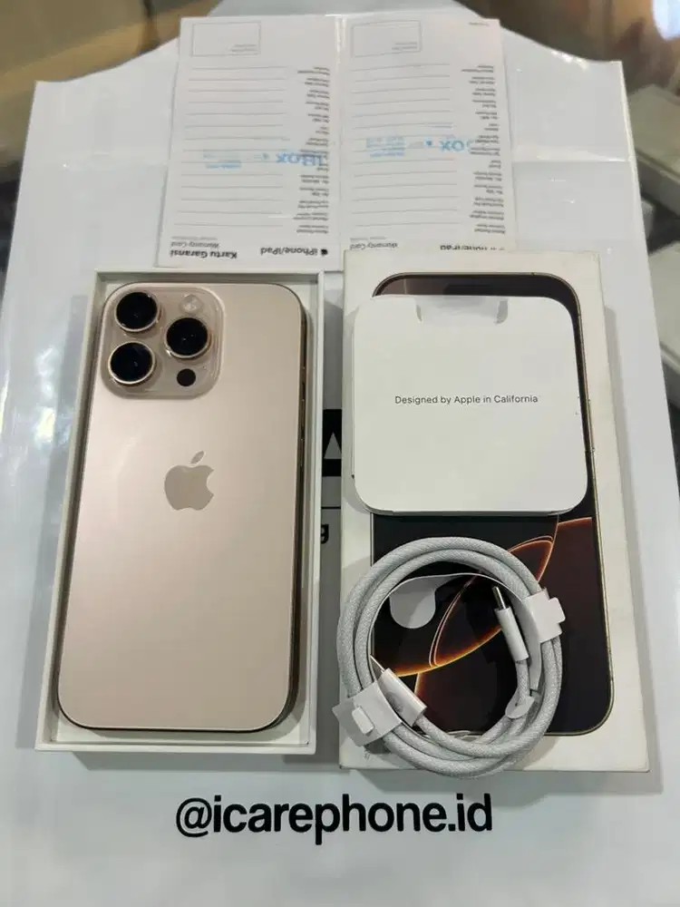 iPhone 16 Pro 128 Gb Gold Desert Titanium Bh 100% on garansi 2026