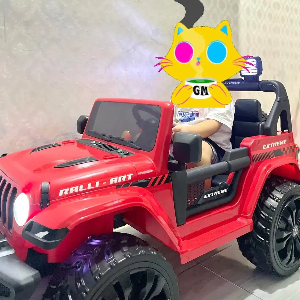 Mobil mainan Ralli-Art LED, Remote Control + Charger Mobil. Size Jumbo