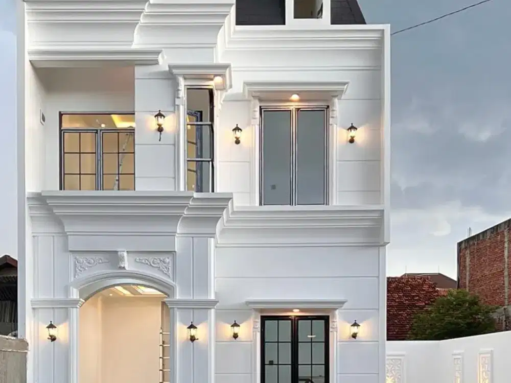 TOWNHOUSE MEWAH 3 LANTAI KONSEP AMERICAN CLASSIC DENGAN ATTIC ROOM