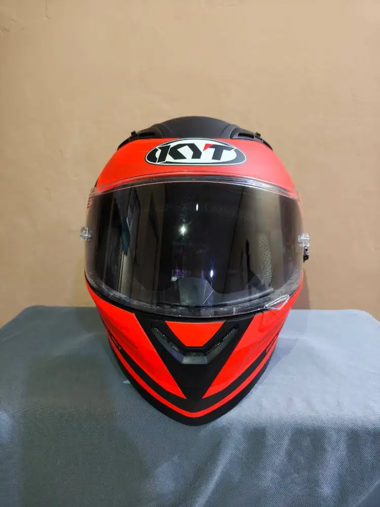 Helm KYT Falcon FR Flow BLACK RED MATT