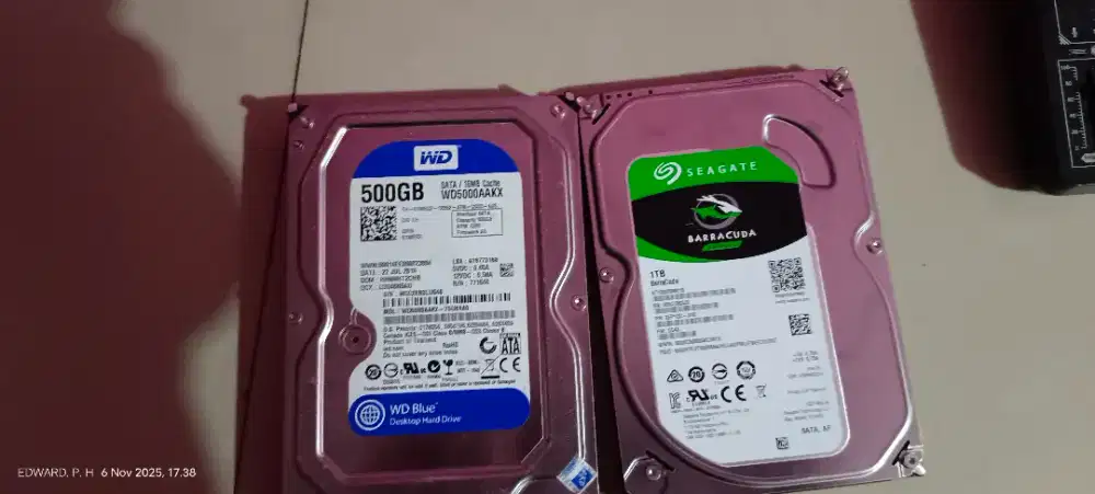 hardisk 1 tera sama 500 gb