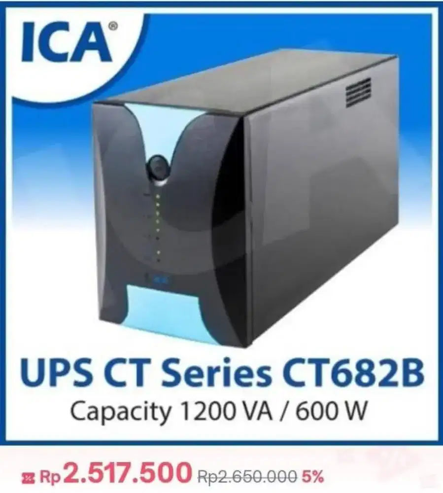 UPS ICA 1200 VA Baru. lebihan pengadaan kantor