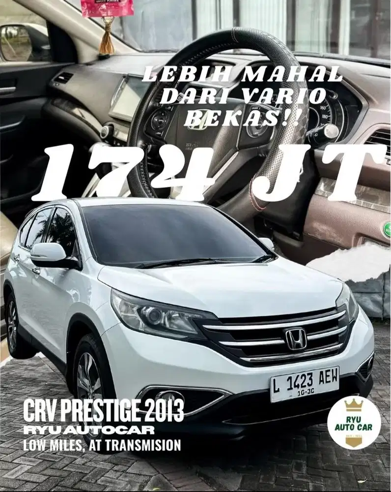 Honda CRV Prestige 2013 odo 106 rb ada buku servis record