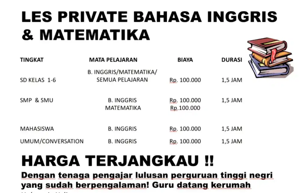 Guru Bahasa Inggris dan Matematika