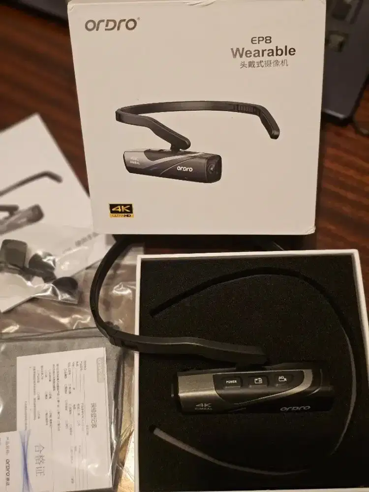 Ordro EP8 4K wearable Head Camera Kamera Kepala 60FPS Original Vlog