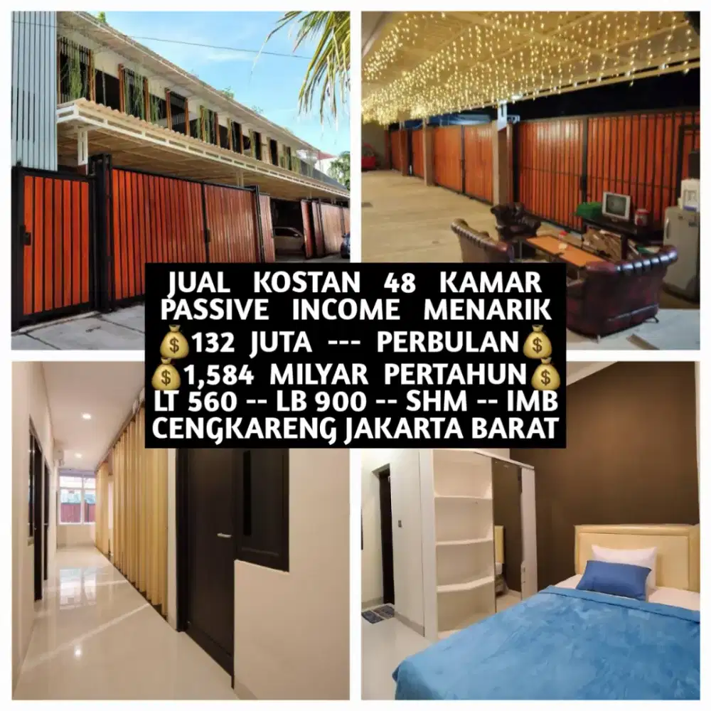 JUAL KOST KOSAN 48 KAMAR DI CENGKARENG JAKARTA BARAT