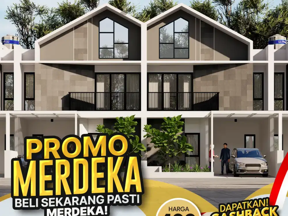 Rumah Skandinavian 2 lantai Lingkungan Asri Solo