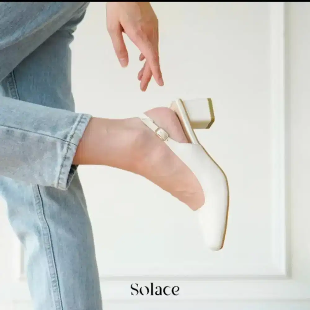 Heels Solace - 5cm Block Heels -RHEA WHITE SIZE 36