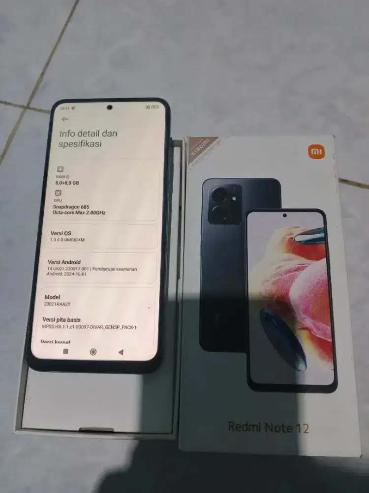 Redmi note 12 ram 8+8/128