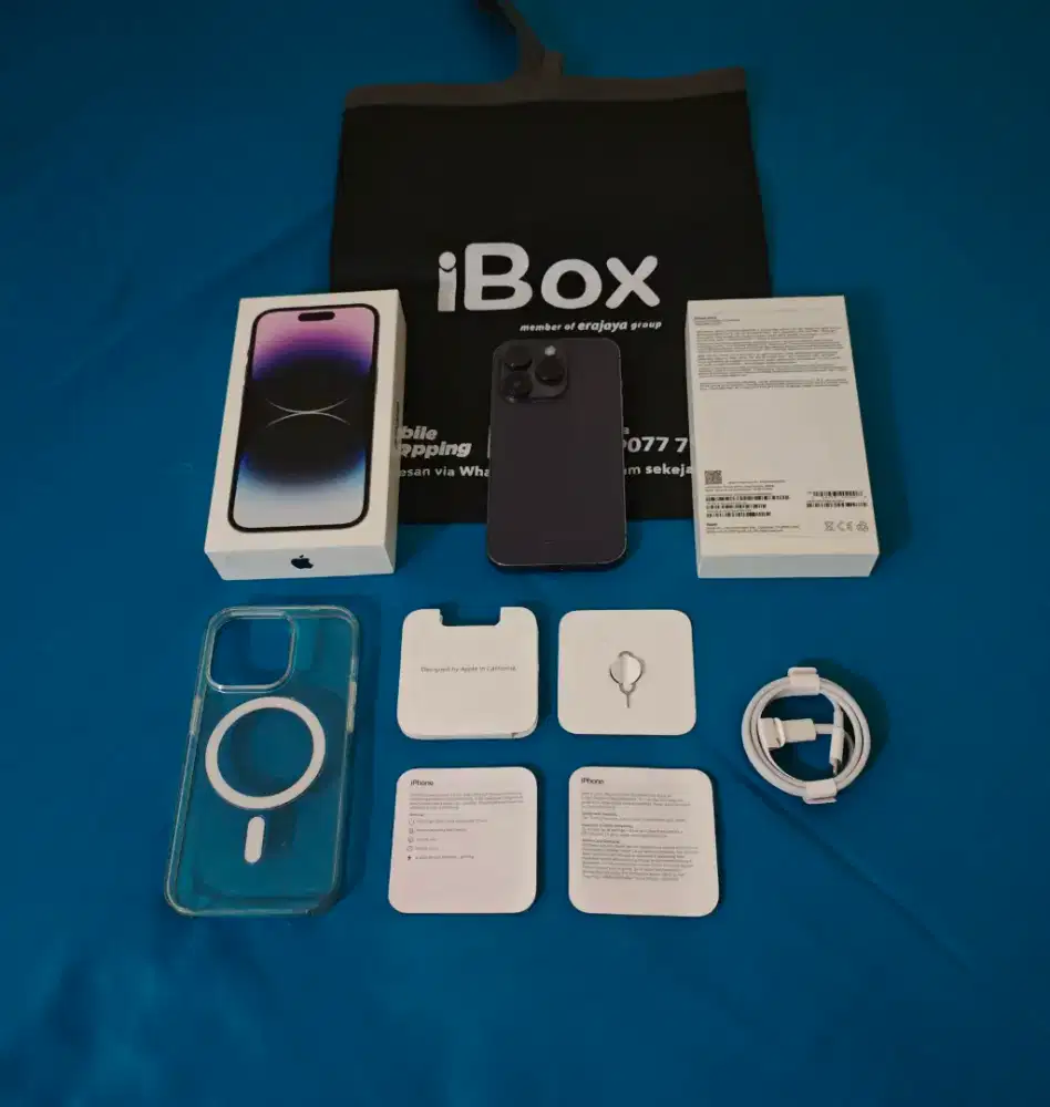 Iphone 14 Pro 128gb IBOX Resmi Deep purple Fullset lengkap original