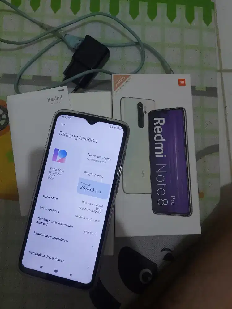 redmi note 8 pro 6/64gb fullset mulus