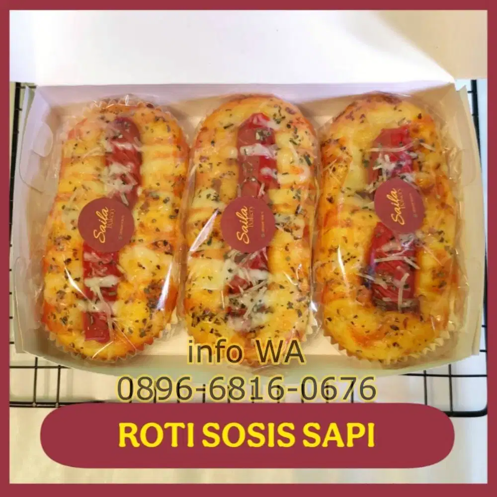 Fresh Siap Kirim Roti Sosis Sapi Saila Bakery info-w,a o896,68l6,O676