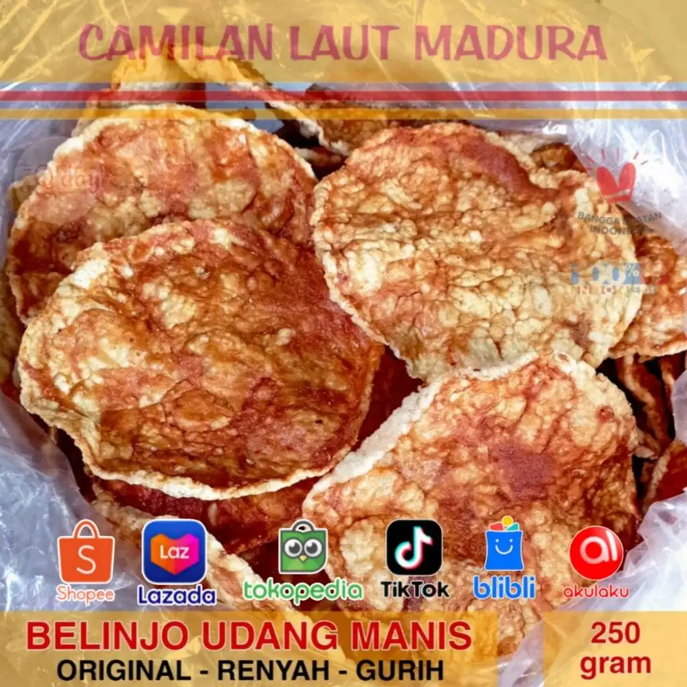 Teman Santai Cocok Buat Oleh oleh Khas Camilan Laut Madura Emping