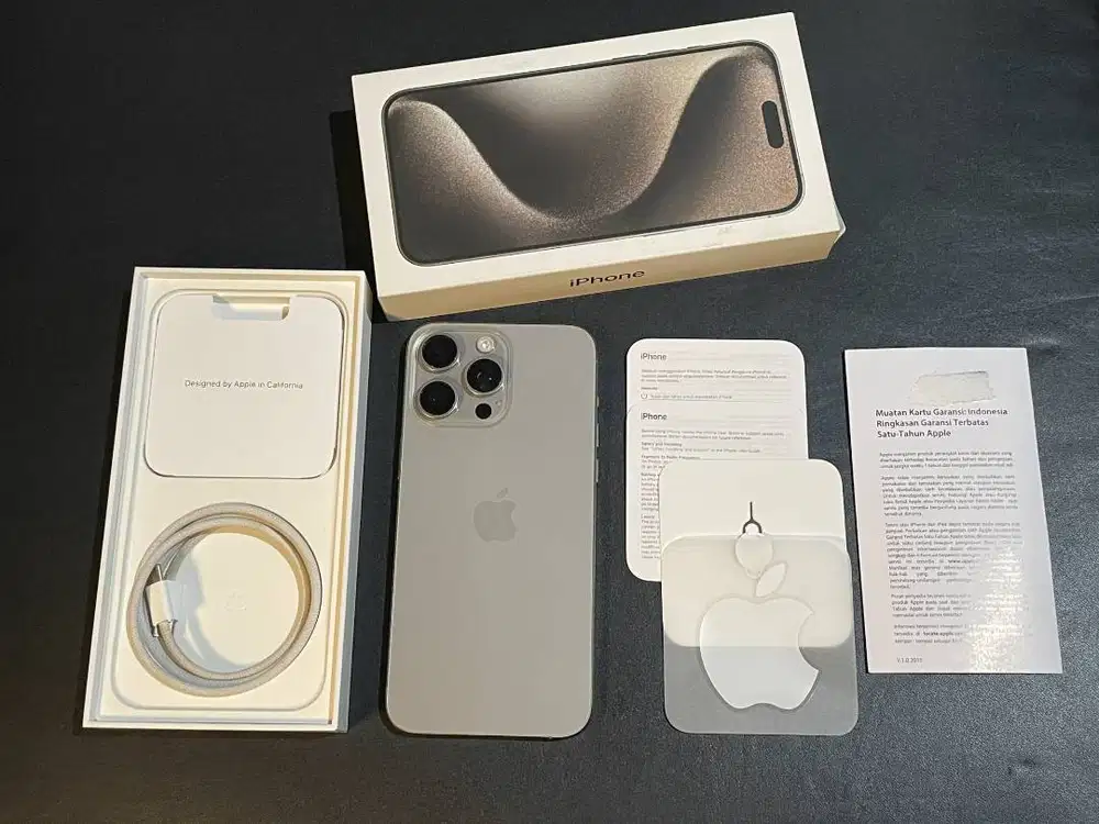 iPhone 15 Pro Max 256gb iBox Digimap Natural Titanium Fullset Original