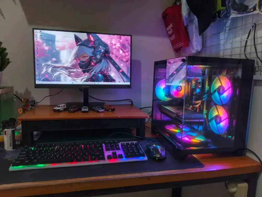 PC Gaming core i5 7500 fullset baru bisa desain grafis & edit video