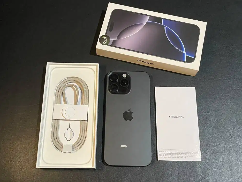 iPhone 16 Pro Max 256gb Black Titanium Garansi iBox Fullset Original