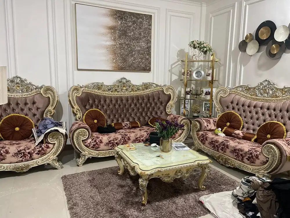 Satu set kursi jepara asli 321+meja