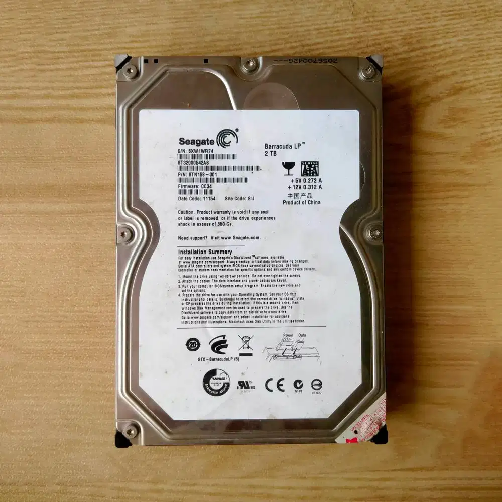 Harddisk Internal 2TB Seagate Barracuda SATA III 3,5″