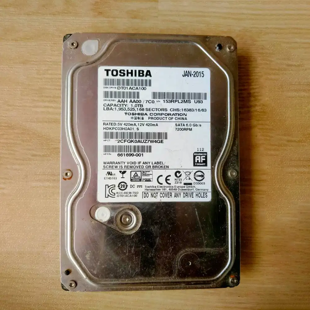 Harddisk Internal 1TB Toshiba 3,5″ SATA III