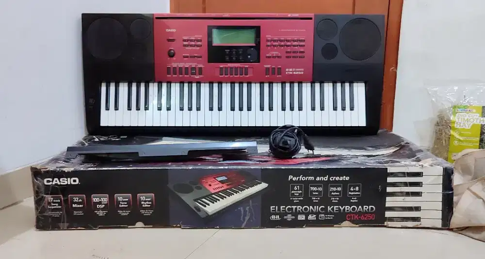 Casio CTK-6250 bekas lengkap, bisa tukar tambah