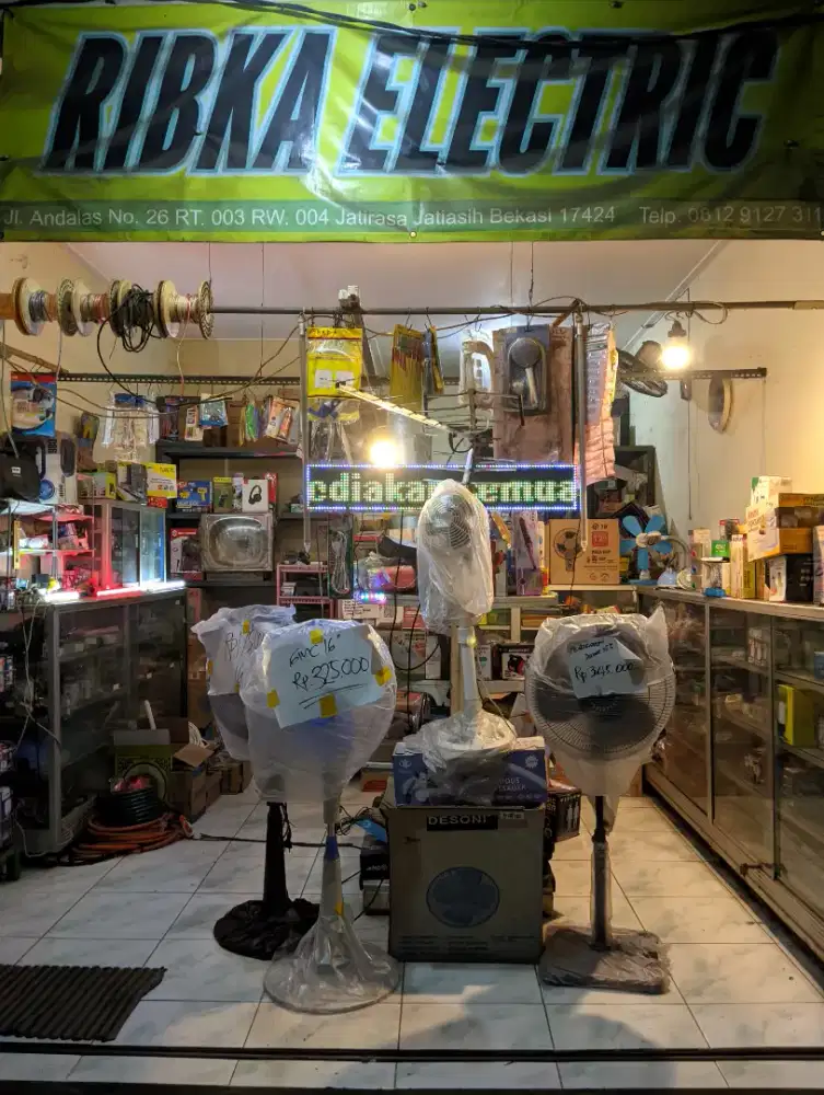 Dijual (take over) Toko Listrik  belakang Ps.Jatiasih