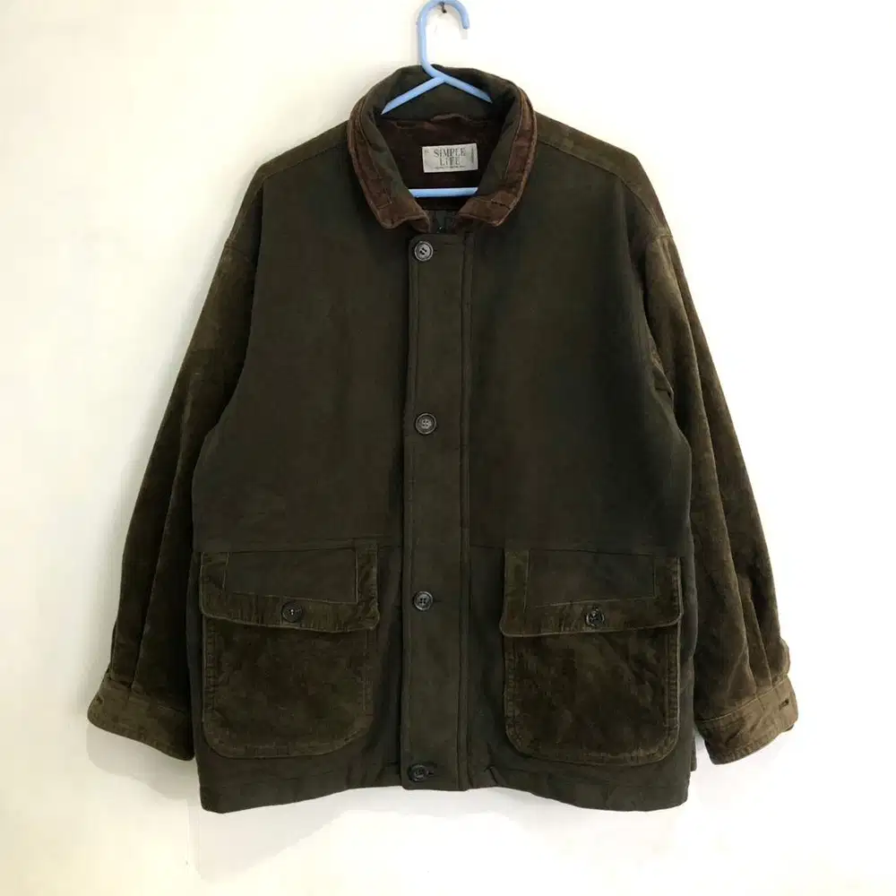 Simple life corduroy wool hunting jacket olive green uniqlo carhartt