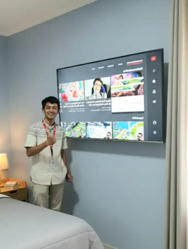 pasang serta jual bracket utk gantungan tv led lcd di tembok kuat aman