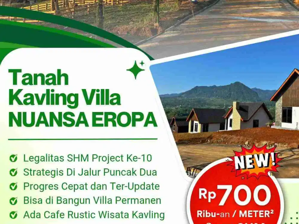 TANAH DI JUAL VIEW PEGUNUNGAN BERNUANSA EROPA DI BOGOR TIMUR