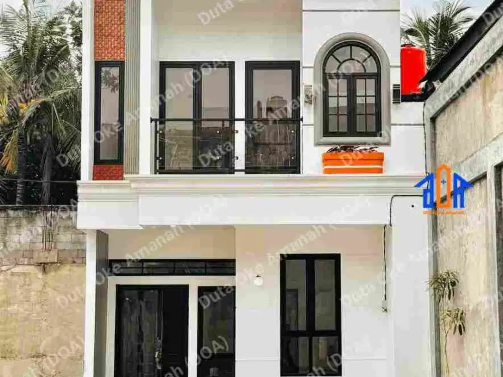 Rumah Mewah Siap Huni Akses Pinggir Jalan Utama Dekat Tol Limo