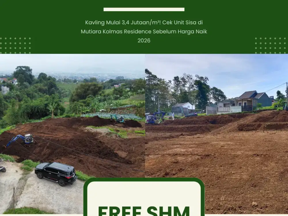 Kavling Siap Bangun di Kaki Gunung! Mulai Hidup Sehat & Bebas Polusi