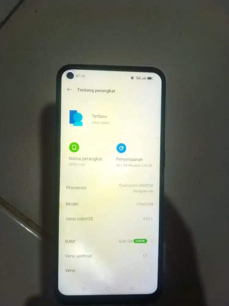 Di jual BU cepat hp Oppo A53, ram 6+2/128, ORI,lokasi jakpus