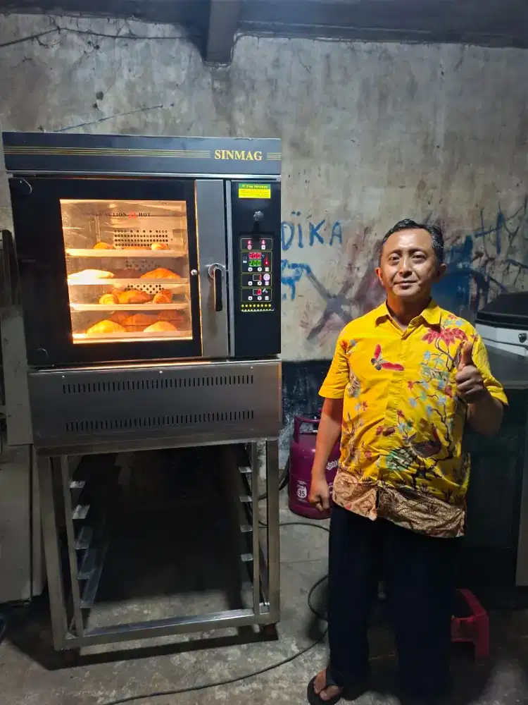 Oven convection gas 5 loyang SM-705G Sinmag Taiwan murah plus rak kaki