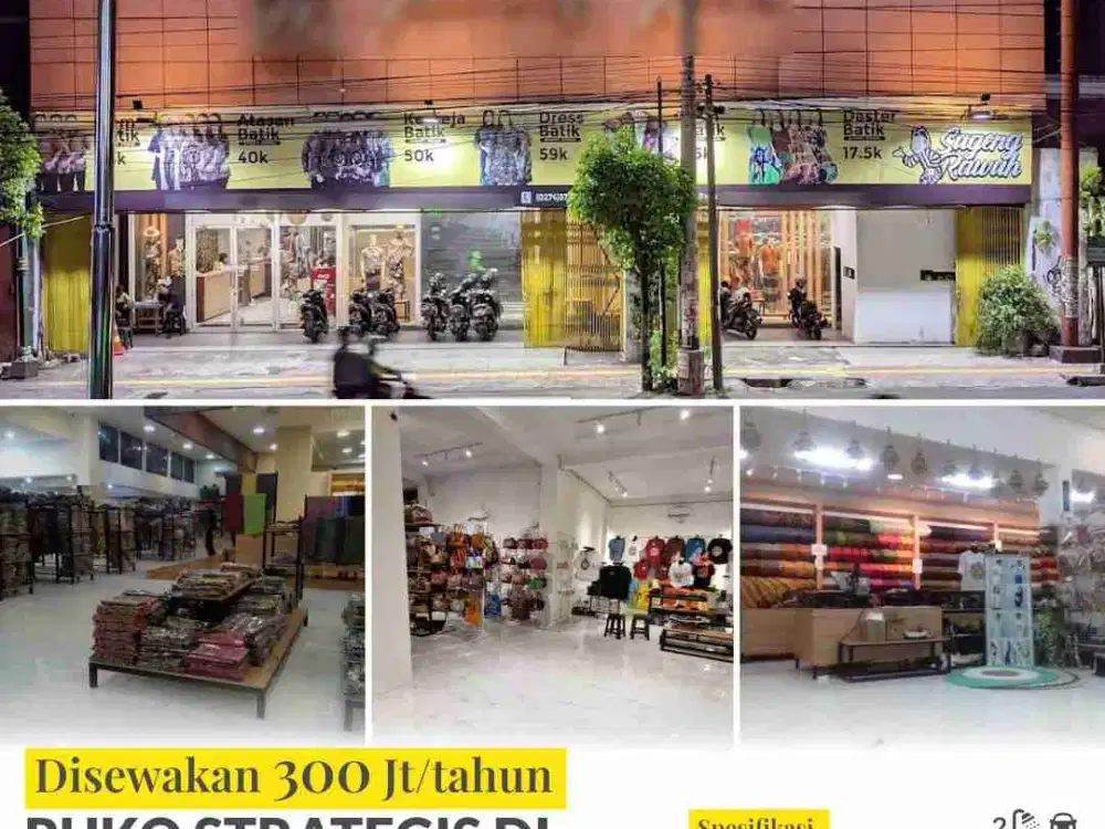 Disewakan Murah Ruko Strategis Di Jl. Brigjend. Katamso Dekat Keraton, Malioboro