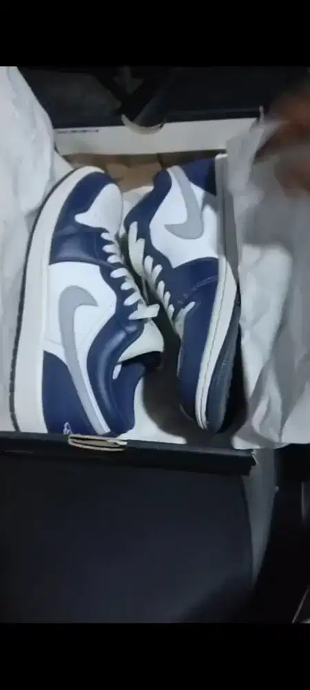 Nike Air jordan 1 Low white wolf grey midnight navy