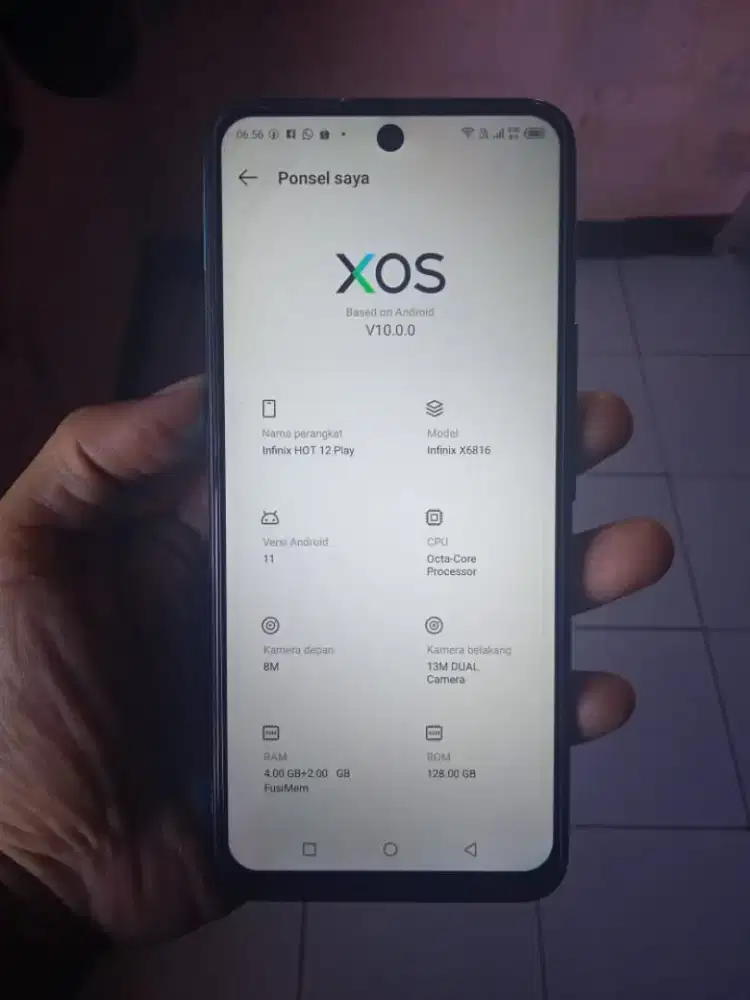 Infinix hot 12 play 4/128 mulus