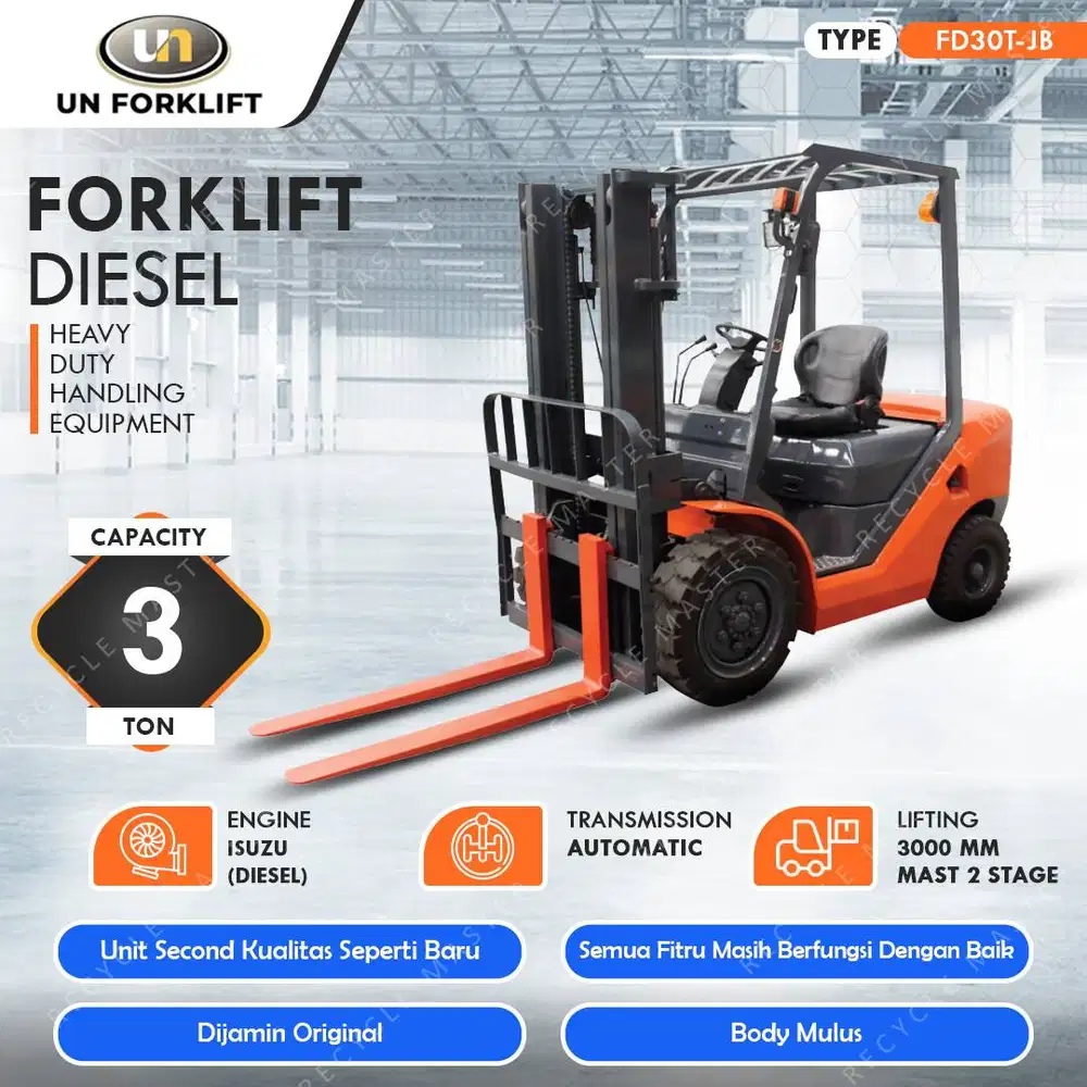 UN Forklift Automatic Diesel 3 Ton FD30T-JB Second