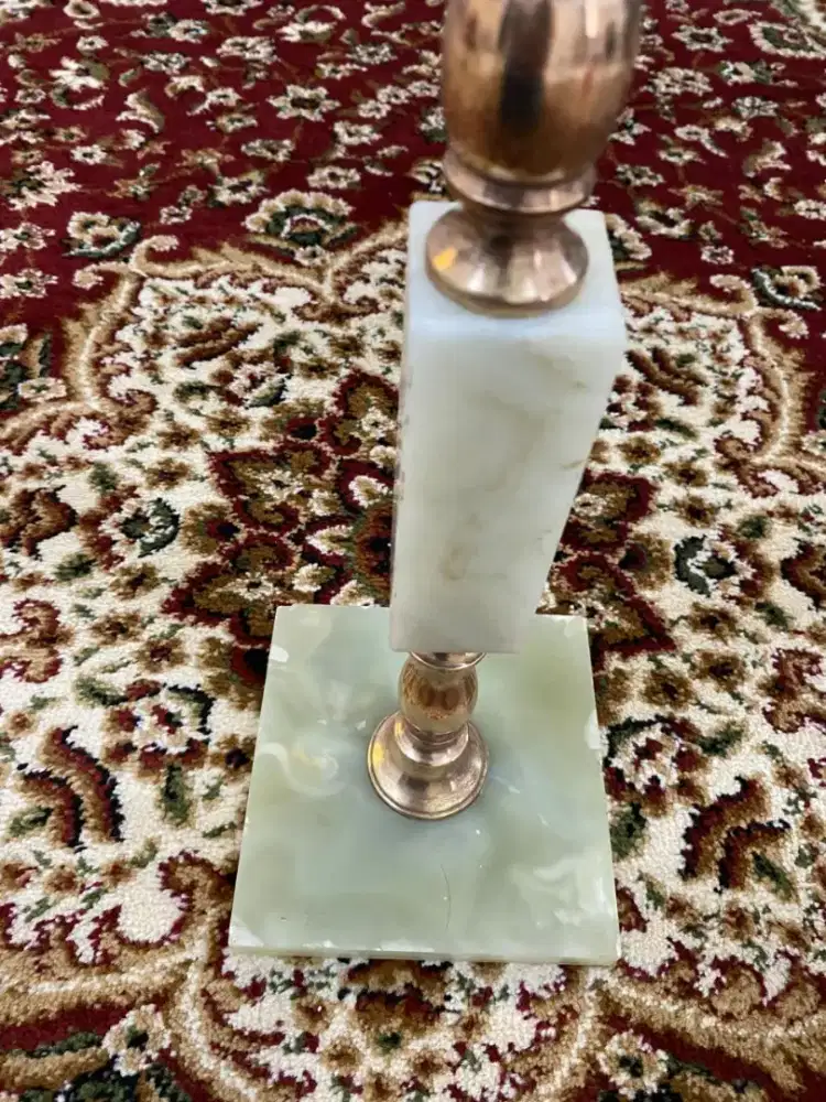 JUAL CEPAT ASBAK ITALIA TINGGI 60 CM BAHAN MARMER KUNINGAN KRISTAL