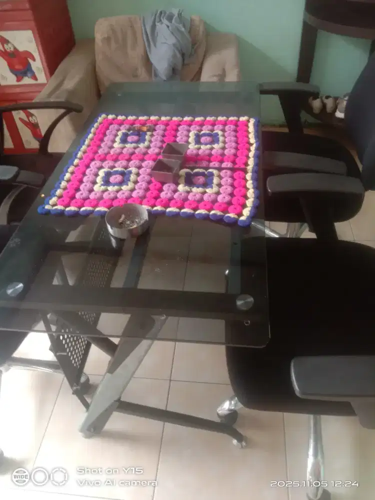 Jual cepat meja kaca meja mitink dan kursi kursi