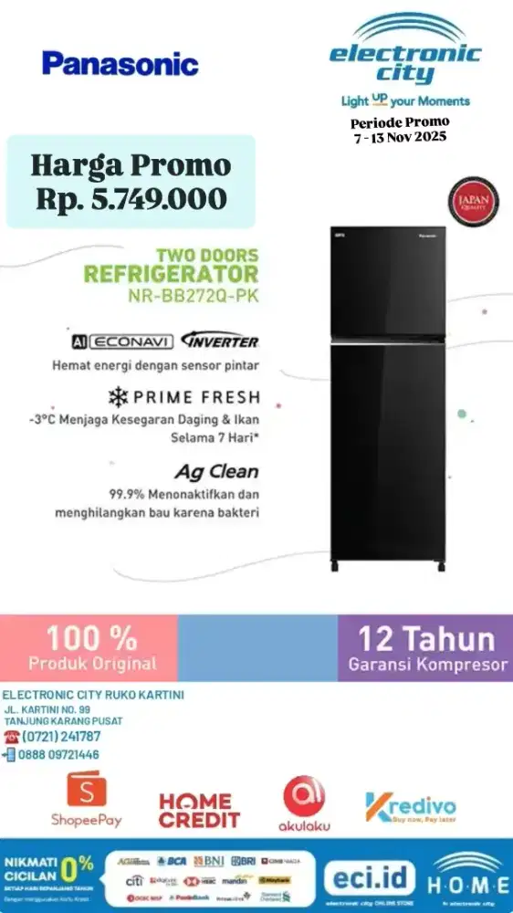 Promo kulkas electronic city