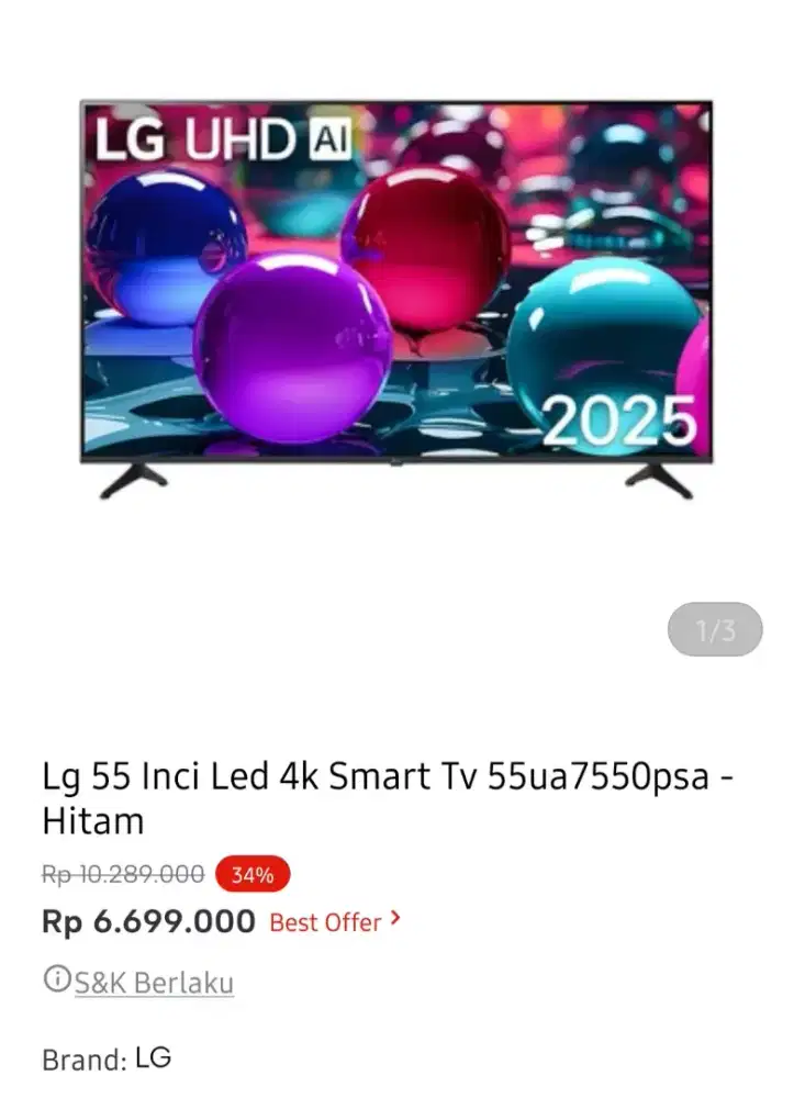 LG LED SMART TV 55 INCI
