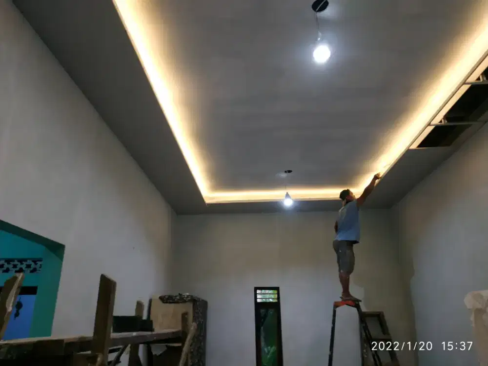 pemasangan plafon gypsum terima jadi