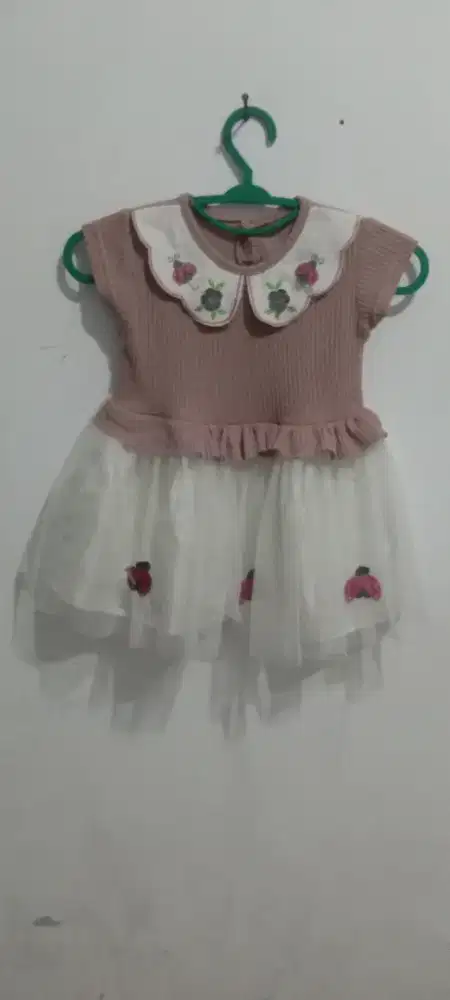 Dress anak gaun pesta anak brokat tile lucu