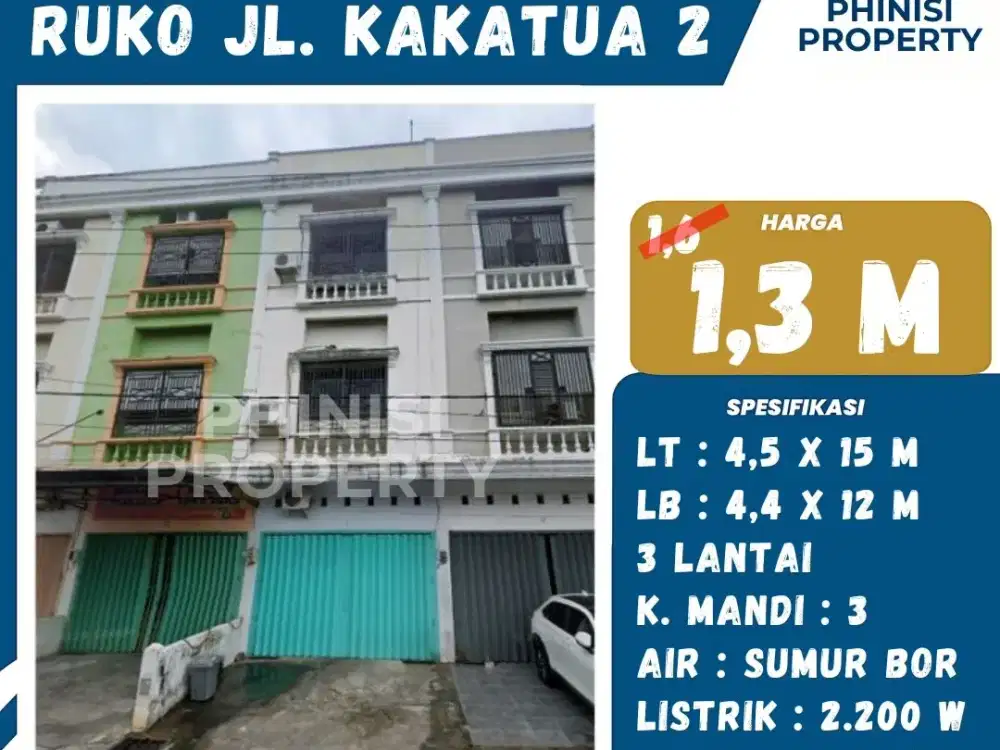 DIJUAL RUKO 3 LANTAI DI KAKATUA 2