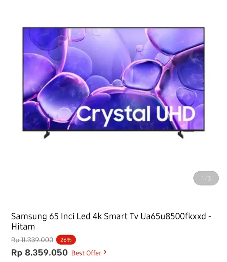 SAMSUNG SMART TV 4K 65 INCI