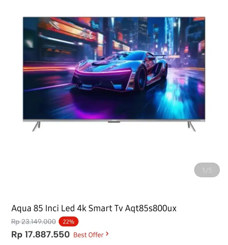 AQUA GOOGLE TV 4K 85 INCI