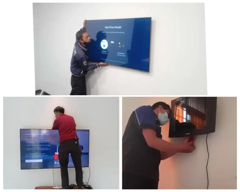 Pasangkan bracket dan Braket +pasang terimarapih breket briket led tv