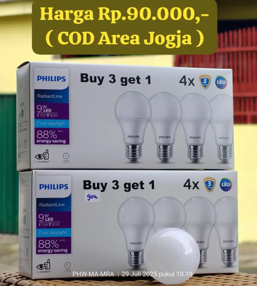 Lampu LED Philips 9watt ( BISA COD )