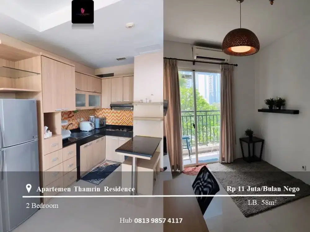 Disewakan Apartement Thamrin Residence Low Floor 2BR FF