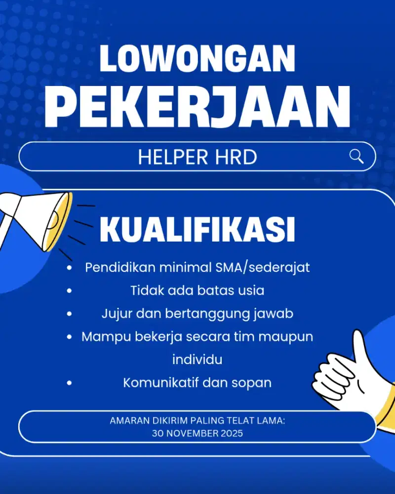LOWONGAN PEKERJAAN