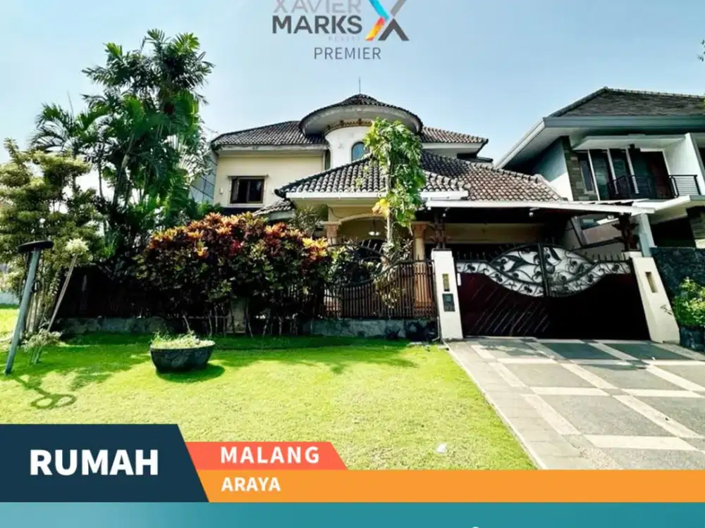 Dijual Rumah Mewah Kualitas Premium Jalan Utama Araya Malang